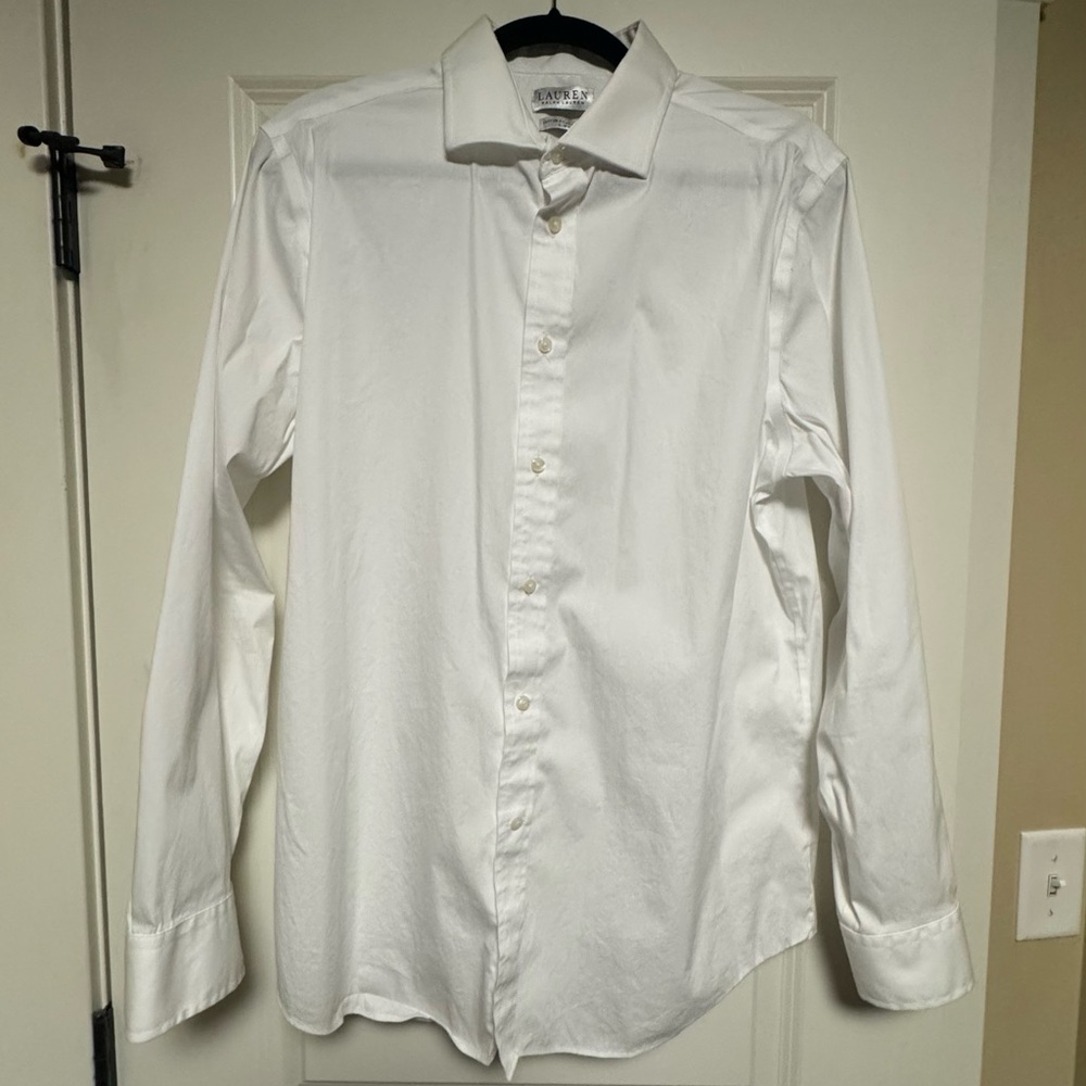 Ralph Lauren Dress Shirt - 17 Neck, 34/35 Sleeves, White